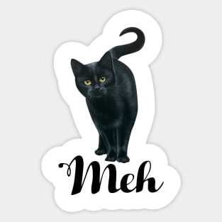 Funny Meh Cat Sticker